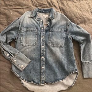 Anine Bing Paxton Blue Denim Shirt size S